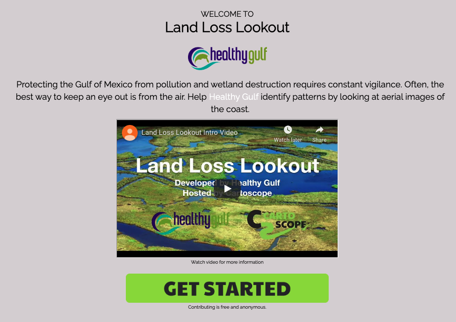 Land Loss Project in collaboration with Healthy Gulf